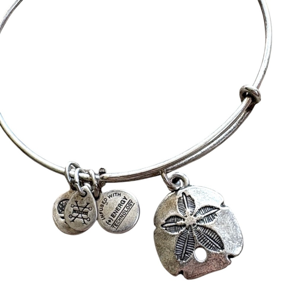 EUC Alex and Ani Sand Dollar Bracelet Silver